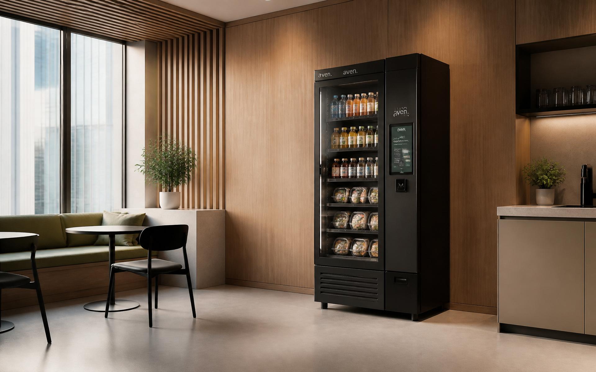 SmartFridge onbemande koelkast in een moderne kantoorruimte